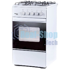 Плита газовая Лада Nova RG 24040 W белый, конфорок 4 газовых, духовка 50 л, 50 см x 85 см x 60 см
