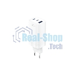 Сетевое зарядное устройство OLMIO 2Type-C/USB, 65W, 6A, QuickCharge3.0, PowerDelivery3.0, GAN