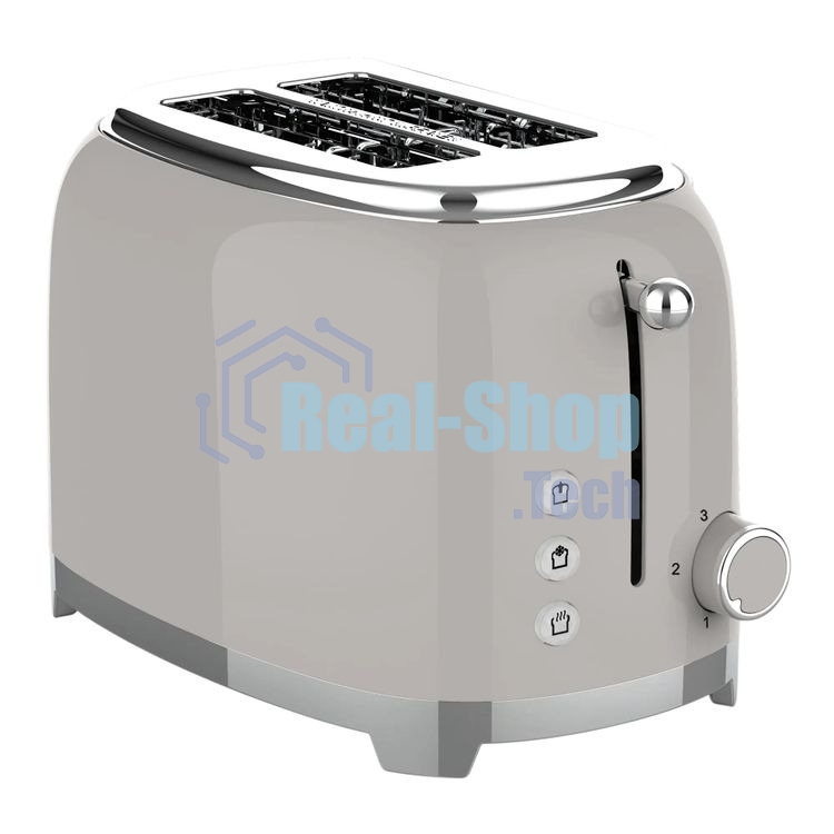 Тостер Tesler TT-260, серый, 815 Вт, 2 слота