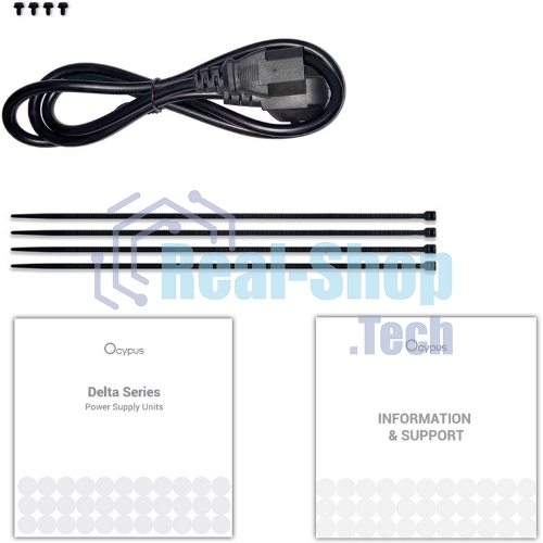 Блок питания 850W Ocypus Delta P850 (ATX, 80+ Bronze, APFC, 20+4 pin, 120мм fan, PCI-E 6+2Px3, 8xSATA) (Delta-P850-B1FDBK024X-EU)