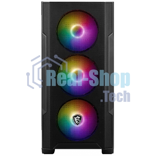 Компьютерный корпус MSI MAG FORGE M100R 1xUSB 3.0, 2xUSB 2.0, 4x120мм ARGB Fan, ARGB Control Board, Tempered Glass Window, Brown Box (932220)