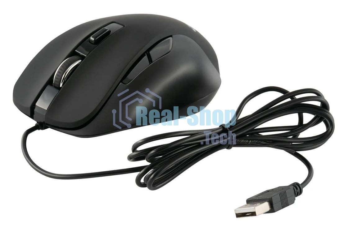 Мышь проводная Acer OMW120 черный, 2000 dpi, USB, кнопки - 6