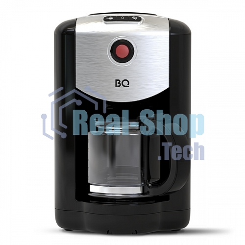 Кофеварка капельная со встроенной кофемолкой BQ CM1009 черный-стальной, исп. кофе - зерновой/молотый, 0.625 л, 700 Вт.