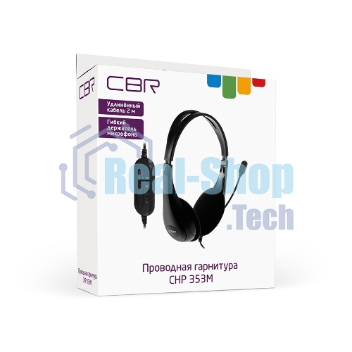 Гарнитура проводная игровая CBR CHP 353M White проводная стерео, микрофон с шумоподавл., накл. наушники, USB, кнопка выкл. микрофона, регул. громк., регул. оголовья, длина каб. 2 м, цвет черный-белый