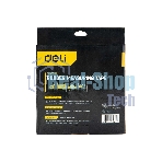 Мерная лента Deli DL9850ZY 50м x 14.5мм Ударопрочный корпус. Основной класс точности. Метрическое полотно из стекловолокна и ПВХ.