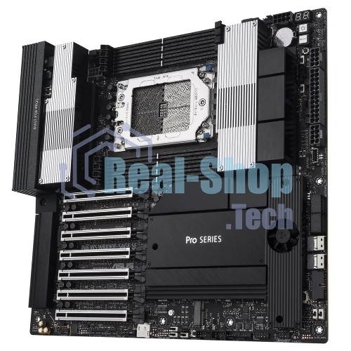Материнская плата ASUS Pro WS WRX90E-SAGE SE, sTR5, AMD WRX90, 8xDDR5, 4xSATA, 4xM.2, 6xPCI-E 5.0 x16, 1xPCI-E 5.0 x8, 1xVGA, 2xMiniDP, 3x 10Gb LAN, 6xUSB-A 3.2 Gen 2, 1xUSB-A 2.0, 2xUSB-C USB4, 2x3.5 мм, 5.1, SSI EEB