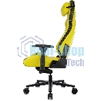 Кресло Knight Craft Dragon желтый, экокожа, 120 кг, механизм качания
