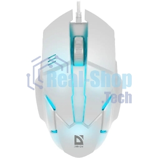 Мышь проводная Defender Host MB-982 белый, 1000 dpi, USB, кнопки - 3