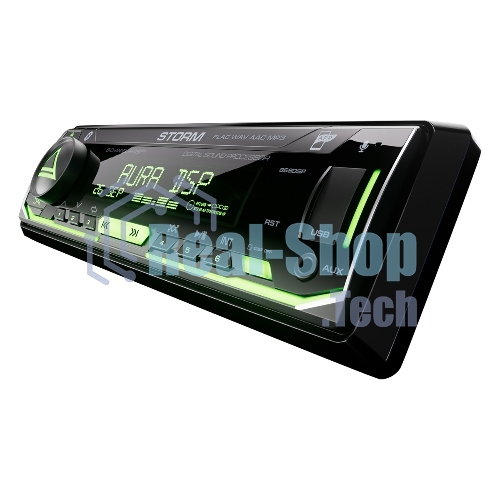 Автомагнитола AURA STORM-868DSP, 1 DIN, Bluetooth, USB Type-A, AUX, пульт ДУ