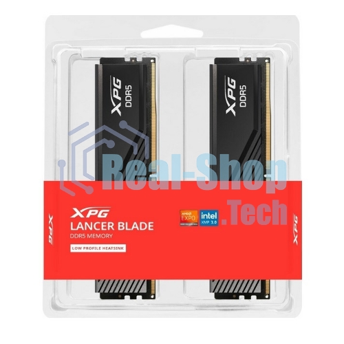 Оперативная память XPG Lancer Blade, DDR5, 32GB (2x16GB), 6400MHz, CL32, DIMM, с радиаторами, черный
