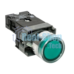 Кнопка BA31 с подсветкой 230В зел. NO IP65 PROxima EKF xb2-bw31-230-65
