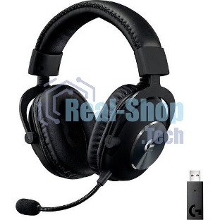 Гарнитура Logitech G PRO X чёрный, беспроводная, USB, подвижный микрофон, отсоединяемый кабель 2 м