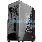 Компьютерный корпус Bloody BD-CC114 черный без БП ATX 8x120мм 1xUSB 2.0 1xUSB 3.0 audio bott PSU