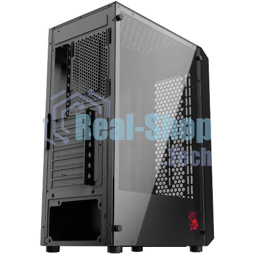 Компьютерный корпус Bloody BD-CC114 черный без БП ATX 8x120мм 1xUSB 2.0 1xUSB 3.0 audio bott PSU