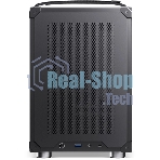 Компьютерный корпус JONSBO C6-ITX Black ITX без БП, боковая панель из закаленного стекла, mini-ITX, черный