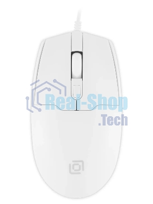 Мышь проводная Oklick 147M белый, 2000 dpi, USB, кнопки - 4