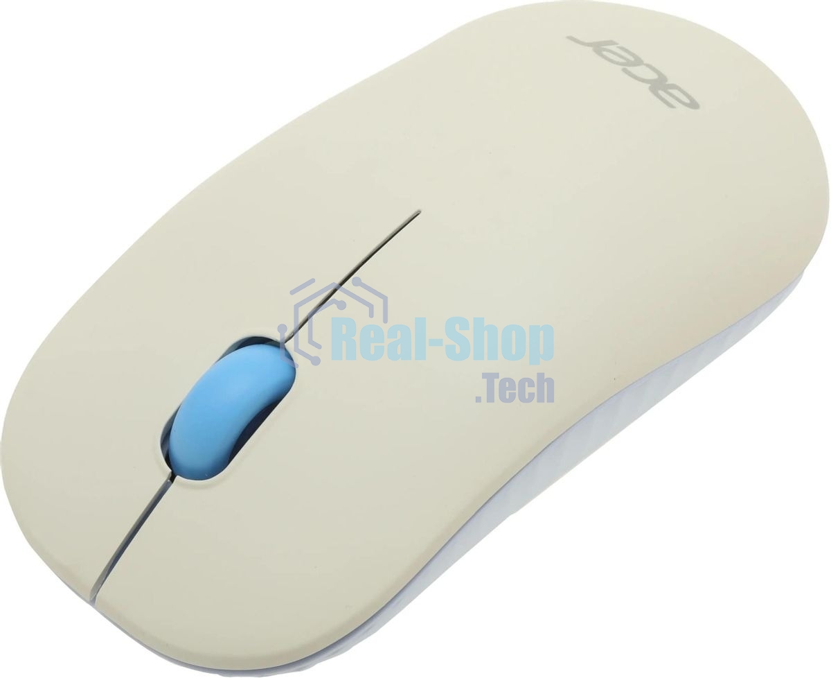 Комплект клавиатура + мышь Acer OCC205 беспроводной USB, 1200 dpi, белый/голубой