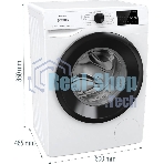 Стиральная машина Gorenje WPNEI82SBSWIFI/C белая, загрузка фронтальная 8кг, 1200 об/мин., класс: A+++