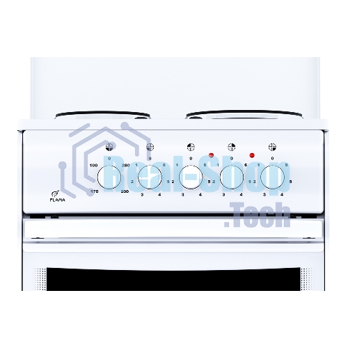 Плита электрическая Flama AE 1409 W белый, конфорок 4 электрических, духовка 50 л, 50 см x 85 см x 60 см