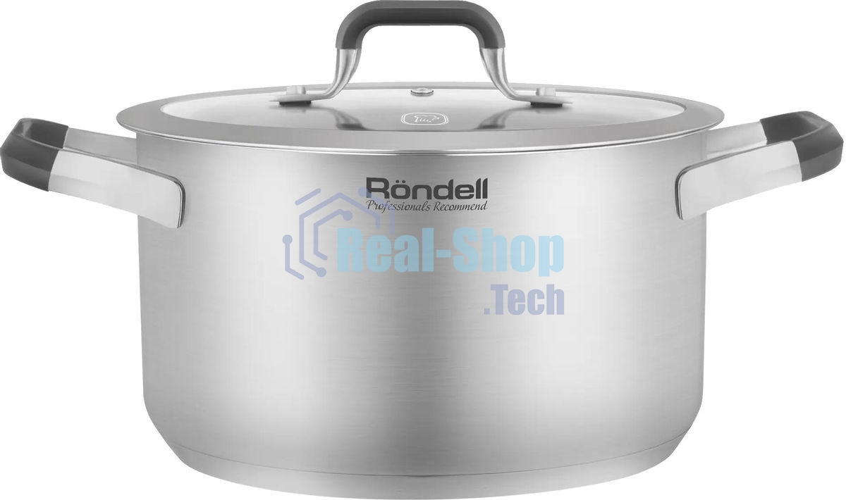 Кастрюля Rondell Stolz RDS-1753, 3.2 л, 20 см, с крышкой, сталь
