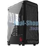 Компьютерный корпус Bloody BD-CC114 черный без БП ATX 8x120мм 1xUSB 2.0 1xUSB 3.0 audio bott PSU