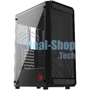 Компьютерный корпус Bloody BD-CC114 черный без БП ATX 8x120мм 1xUSB 2.0 1xUSB 3.0 audio bott PSU