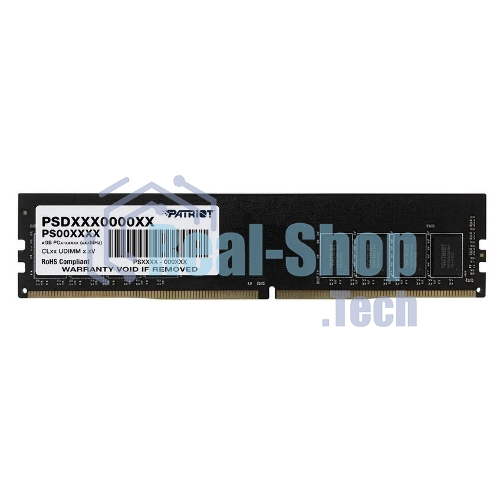 Оперативная память Patriot Signature, DDR4, 8GB (1x8 GB), 3200 MHz, CL22, DIMM