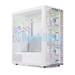 Компьютерный корпус ABR Quantum белый (1хUSB Type-C, 2хUSB 2.0, HD Audio, 4xRGb Fan, ATX, E-ATX)