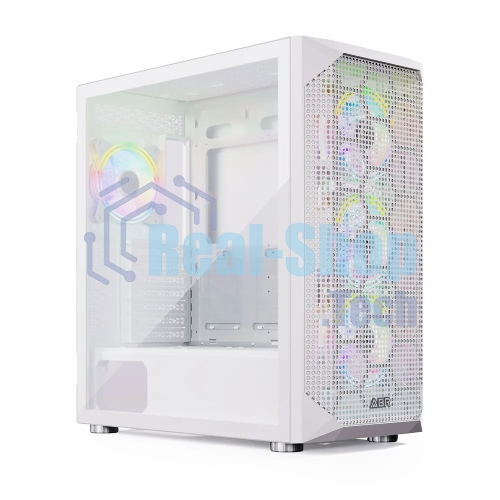 Компьютерный корпус ABR Quantum белый (1хUSB Type-C, 2хUSB 2.0, HD Audio, 4xRGb Fan, ATX, E-ATX)