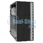 Компьютерный корпус Miditower ExeGate EVO-9211 (ATX, без БП, с окном, 2хUSB+1хUSB 3.0, HD аудио, черный, 1 вент. с RGb подсветкой)