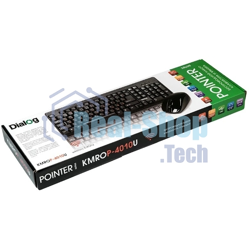 Комплект клавиатура+мышь Dialog KMROP-4010U беспроводной, USB, 1600 DPI, чёрный