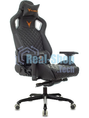 Кресло игровое Knight TITAN черный ромбик эко.кожа с подголов. крестовина металл