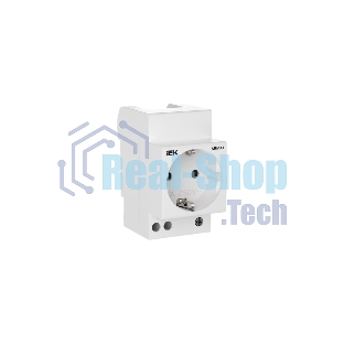 Розетка на DIN-рейку IEK ARMAT AR-SOD-G-GND-S-016 45мм с заземл. защ. шторки 16А