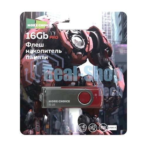 Флешка USB More Choice (4610196407574) MF16-4 USB 16 Gb 2.0 Red
