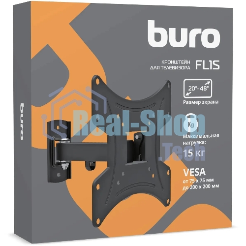 Кронштейн для телевизора Buro FL1S черный, 20