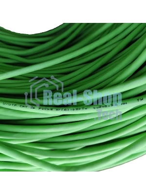 Кабель NEOMAX NM710021-100М-РТ U/UTP cat.5e 4x2x0.52, 24 AWG, медь, внутренний, PVCLS нг(А)-LSLTx, 100м, зеленый