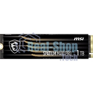 Накопитель SSD MSI SPATIUM M480 PRO, 1000Gb, M.2 2280, PCIe 4.0 x4, NVMe, R/W 7400/6000
