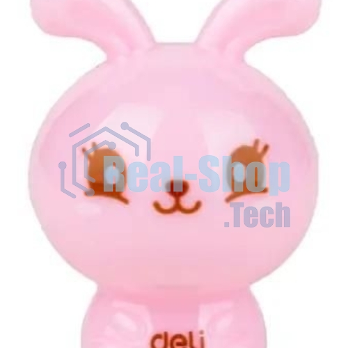 Точилка для карандашей ручная Deli Rabbit E0560, 1 отверстие, пластик, ассорти блистер