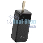 Портативный аккумулятор Cactus CS-PBFSND-40000 40000mAh 65W 3A черный