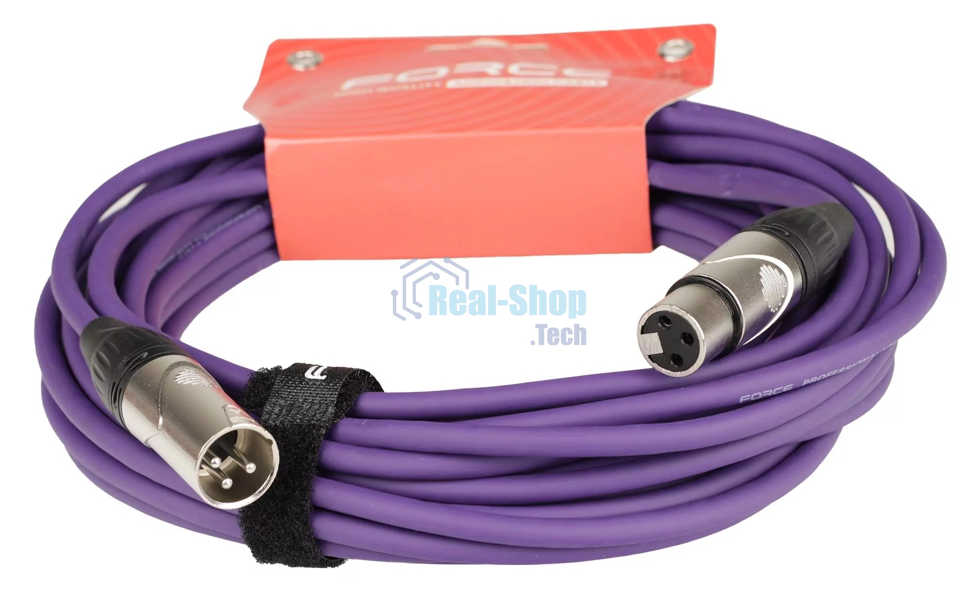 Микрофонный кабель FORCE FMC-05/10 VT XLR (F)- XLR(M), разъемы с никелевым корпусом и посеребренными контактами, 10 м, цвет фиолетовый