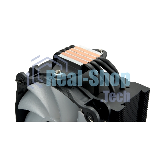 Кулер для процессора Enermax F40 ARGb Edition черный, 140 мм, алюминий/медь, 1200 об/мин, 23 дБ, 4 pin, 200 Вт, 158 мм