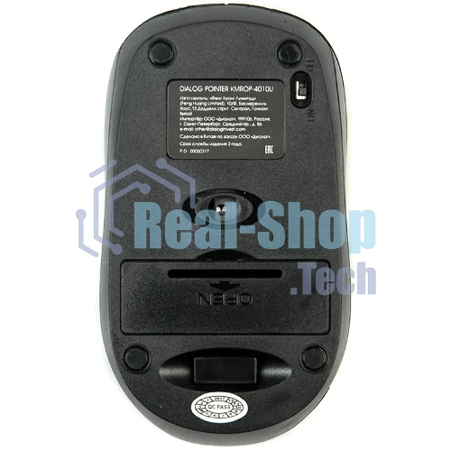 Комплект клавиатура+мышь Dialog KMROP-4010U беспроводной, USB, 1600 DPI, чёрный