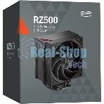 Устройство охлаждения (кулер) PcCooler RZ500 Soc-AM5/AM4/1200/1700/1851 черный 4-pin 32dB Al+Cu 250W Ret (RZ500-BKNWNX-GL)