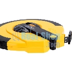 Мерная лента Deli DL9850ZY 50м x 14.5мм Ударопрочный корпус. Основной класс точности. Метрическое полотно из стекловолокна и ПВХ.