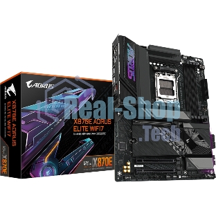 Материнская плата Gigabyte X870E AORUS ELITE WIFI7, AM5, AMD X870E, 4xDDR5, 4xSATA, 4xM.2, 1xPCI-E 5.0 x16, 1xPCI-E 4.0 x4, 1xPCI-E 3.0 x4, 1xHDMI, 1x 2.5Gb LAN, 4xUSB-A 3.2 Gen 1, 2xUSB-A 3.2 Gen 2, 4xUSB-A 2.0, 2xUSB-C 4.0, 2x3.5 мм, 7.1, ATX