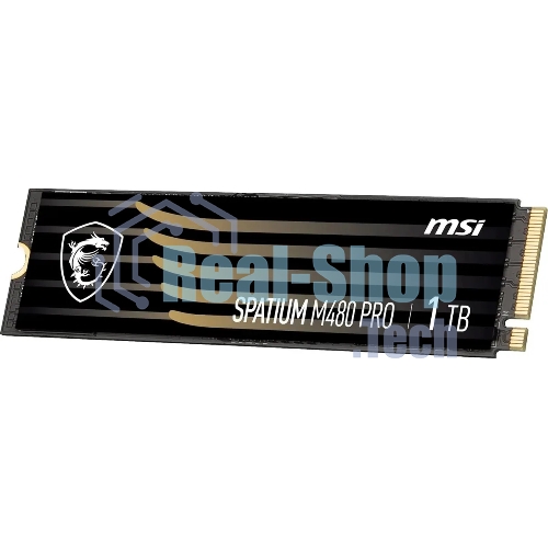Накопитель SSD MSI SPATIUM M480 PRO, 1000Gb, M.2 2280, PCIe 4.0 x4, NVMe, R/W 7400/6000
