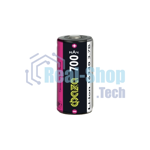Аккумулятор 16340 3.7В Li-Ion 700 мАч без платы защиты BL-1 ФАZА 5039087