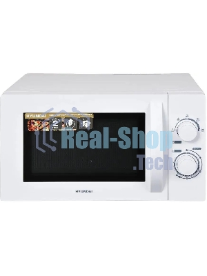 Микроволновая печь Hyundai HYM-M2059 белый, 20 л, 700 Вт, переключатели - поворотный механизм