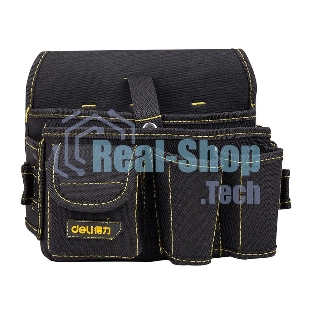 Поясная сумка монтажника Deli DL-P5 270 x 190 x 140мм, 7 карманов, ткань Оксфорд 600D