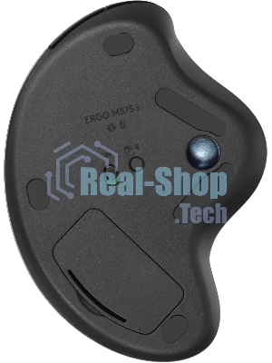 Трекбол Logitech M575S черный оптическая 2000dpi беспров. BT/Radio USB2.0 (910-007035)